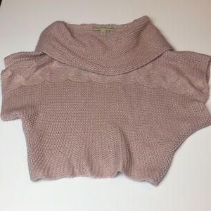 Blush/Mauve slouchy short sleeve sweater